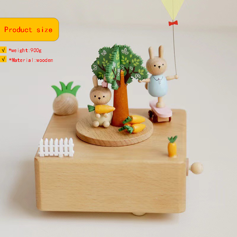 Skateboard Rabbit Music Box